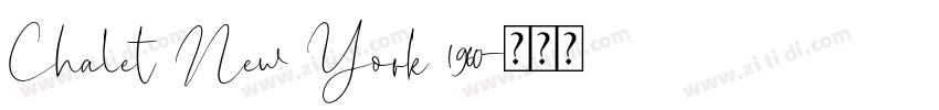 Chalet New York 1960字体转换
